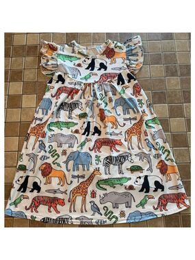 Girls Unbranded Dress Size 2XL (6-7T)White Multi-color